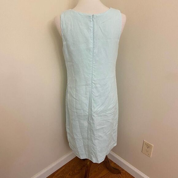 Tyler Boe Linen Shift Dress Light Blue Small - Picture 2 of 4